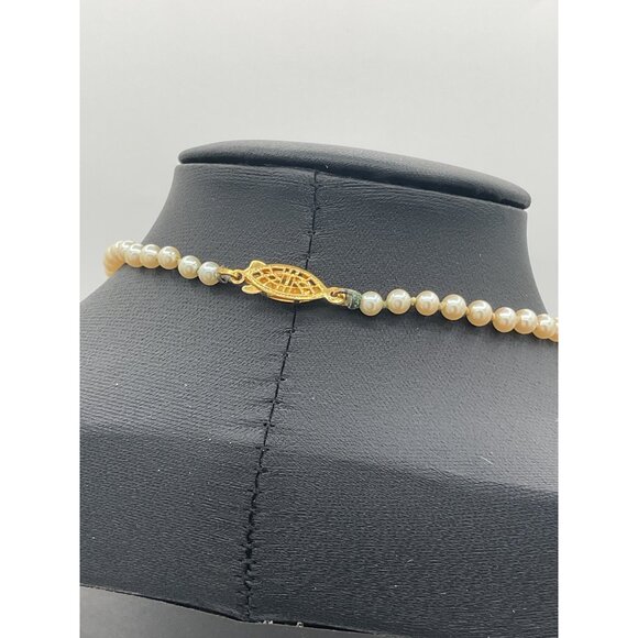 Vintage Freshwater Pearl Necklace With Gold-Plated Clasp - Picture 3 of 4
